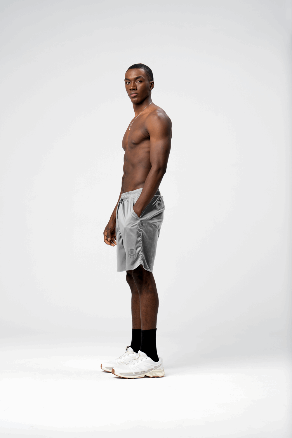 CROWN GREY SHORTS - AP CROWN - ANCESTRAL STREETWEAR