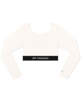 BREW WHITE CROP TOP - AP CROWN - ANCESTRAL STREETWEAR