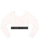 BREW WHITE CROP TOP - AP CROWN - ANCESTRAL STREETWEAR