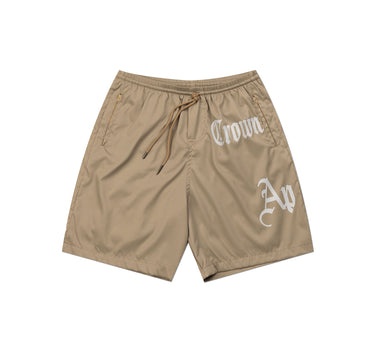 GRIM KHAKI SHORTS - AP CROWN - ANCESTRAL STREETWEAR