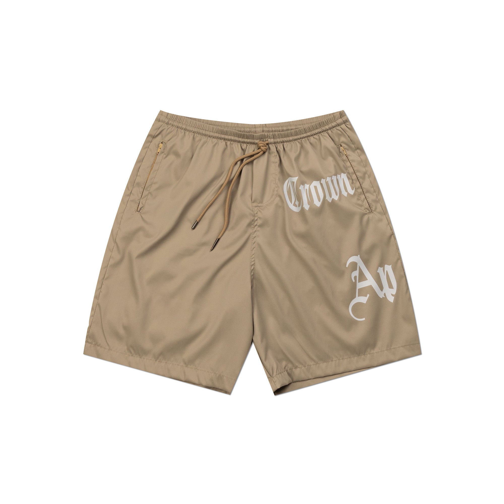 GRIM KHAKI SHORTS - AP CROWN - ANCESTRAL STREETWEAR