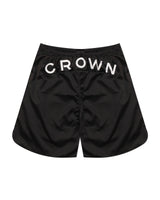 CROWN BLACK SHORTS - AP CROWN - ANCESTRAL STREETWEAR