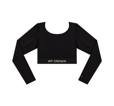 BREW BLACK CROP TOP - AP CROWN - ANCESTRAL STREETWEAR