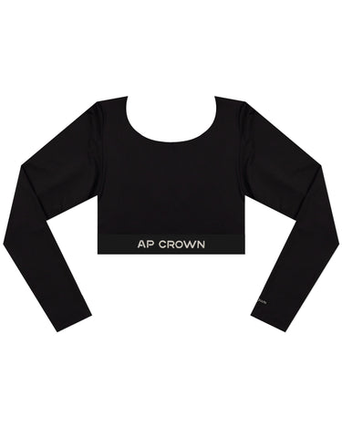 BREW BLACK CROP TOP - AP CROWN - ANCESTRAL STREETWEAR