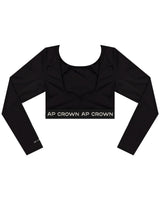 BREW BLACK CROP TOP - AP CROWN - ANCESTRAL STREETWEAR