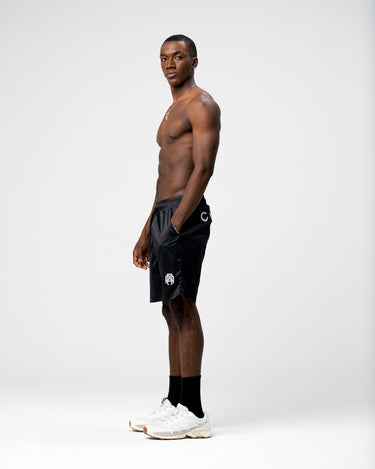 CROWN BLACK SHORTS - AP CROWN - ANCESTRAL STREETWEAR