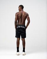 CROWN BLACK SHORTS - AP CROWN - ANCESTRAL STREETWEAR