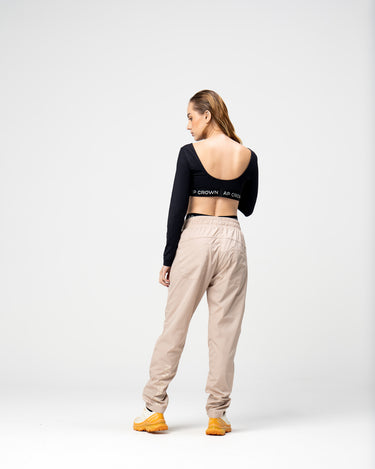 BREW BLACK CROP TOP - AP CROWN - ANCESTRAL STREETWEAR