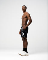 GRIM BLACK SHORTS - AP CROWN - ANCESTRAL STREETWEAR