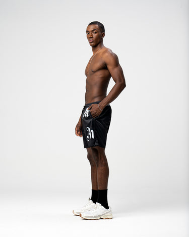 GRIM BLACK SHORTS - AP CROWN - ANCESTRAL STREETWEAR