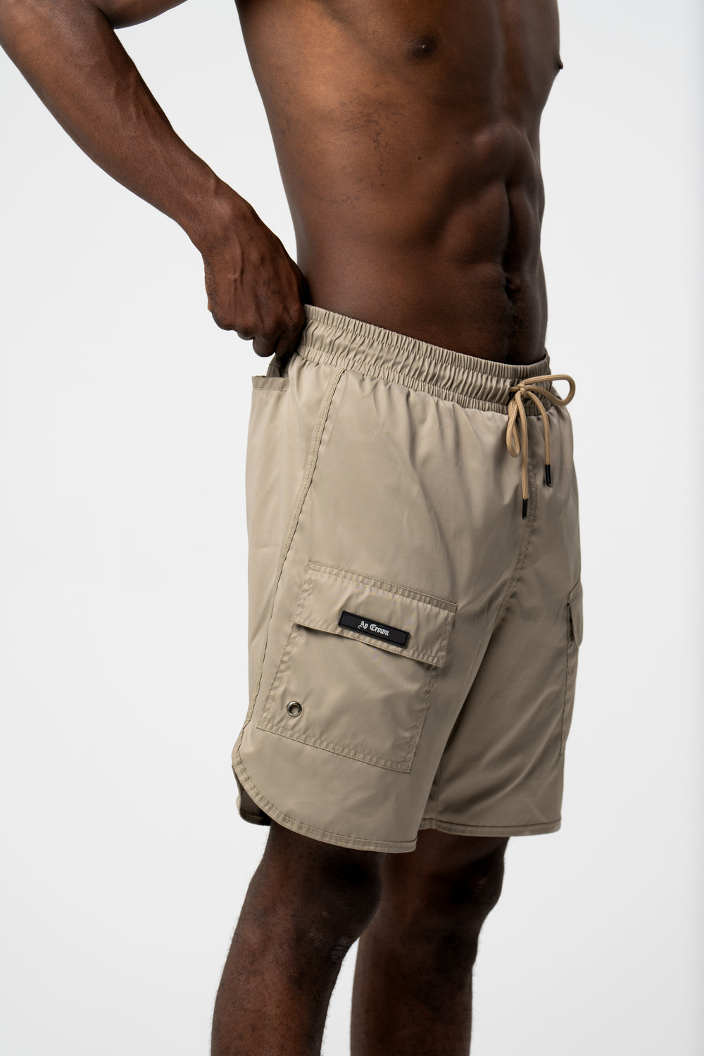 MUSK KHAKI SHORTS - AP CROWN - ANCESTRAL STREETWEAR