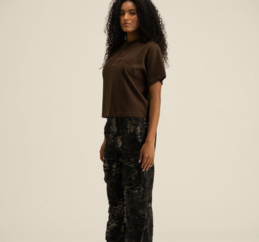 CRUX BROWN FEM CROP TOP